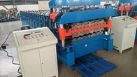 IBR Metal Roof Making Machine , Blue Double Layer Forming Machine With 1.5 Inch Chain