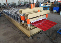 4Kw Metal Roofing Roll Former , Steel Sheet Metal Rolling Machine With 1 Inch Chain
