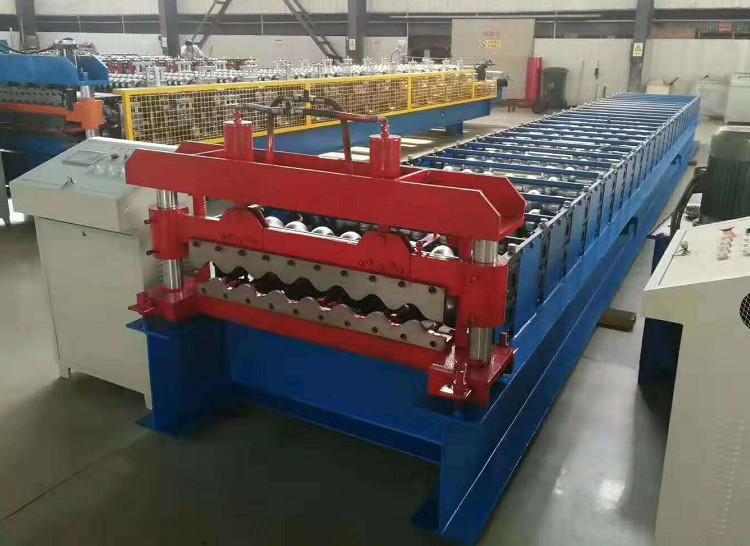 Corrugated Wall Sheet Roll Forming Machine For Building Construction PLC Control