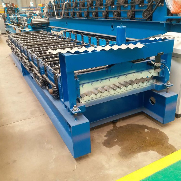 8 Kw Corrugated Roll Forming Machine  Roofing Sheet Metal Rolling Machine With PLC Control