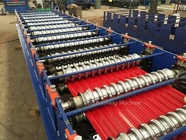 Ppgi Corrugated Roof Roll Forming Machine 16 Steps Type 5.5kw Customized Color