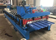 4Kw Metal Roofing Roll Former , Steel Sheet Metal Rolling Machine With 1 Inch Chain