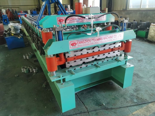 Double Deck Roof Tile 5.5kw Ibr Making Machine With Material Cutting