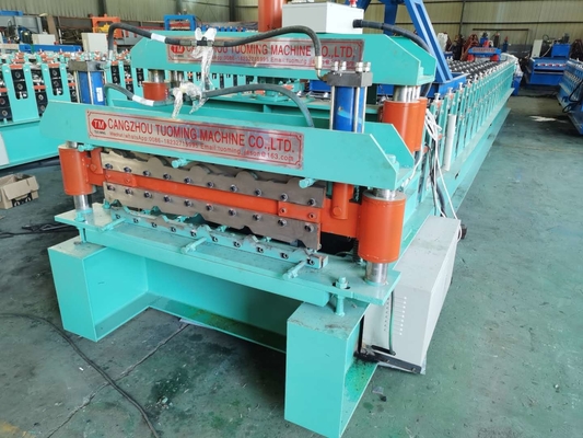 Double Deck Roof Tile 5.5kw Ibr Making Machine With Material Cutting