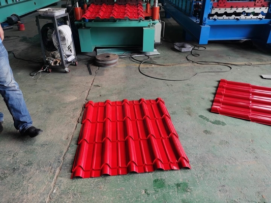 Double Deck Roof Tile 5.5kw Ibr Making Machine With Material Cutting